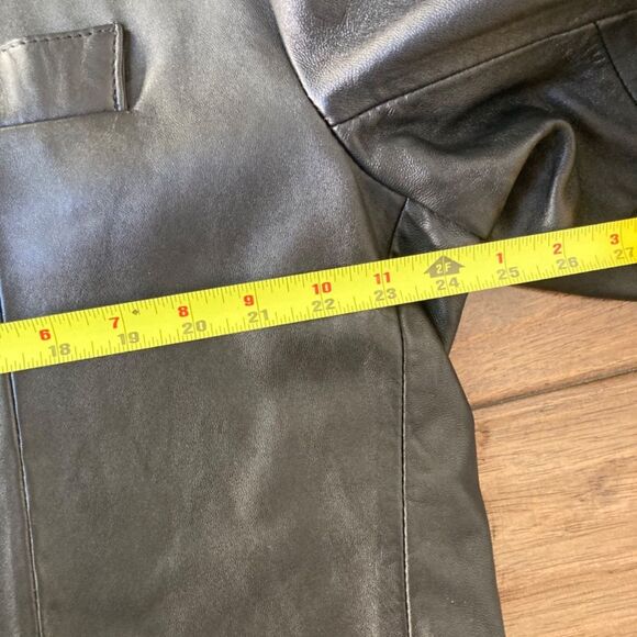 Claiborne Black Lambskin Leather Outerwear Jacket Size XXL 90's Classic Grunge - Picture 8 of 13